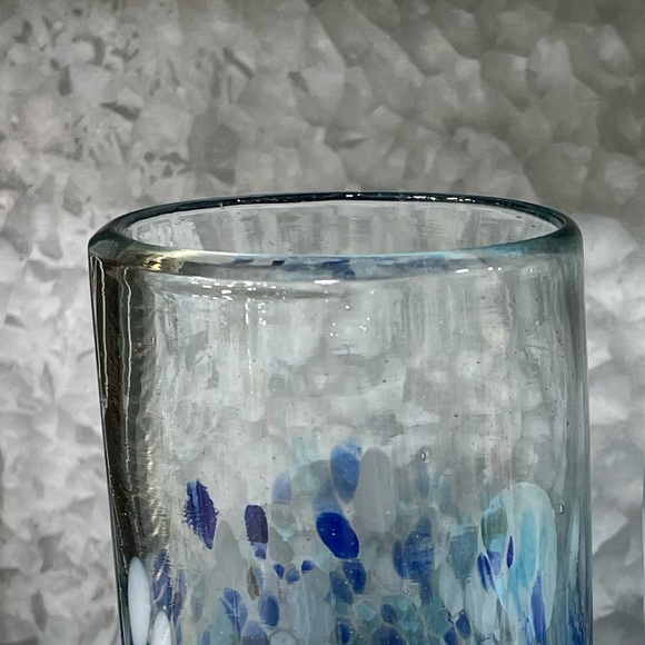 Confetti Multicolored Recycled Handblown Glass Hiball Glass Set of Two 19 oz NWT - Picture 5 of 8